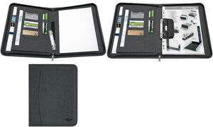 Image WEDO Ringbuchmappe COLLEGE, DIN A4, Polyester, graumeliert 2-Ring-Mechanik, Lie