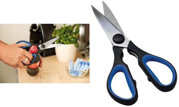 Image WEDO Schere Allzweckschere Soft-Cut, spitz, Länge: 210 mm aus gebürstetem Edels