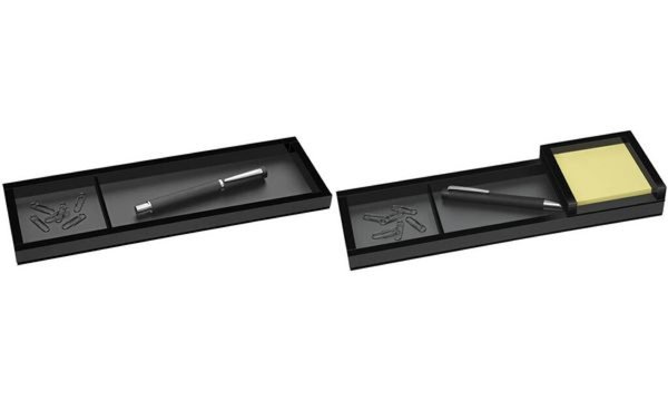 Image WEDO Stifteschale "black office", 2 Fächer, schwarz aus Acryl