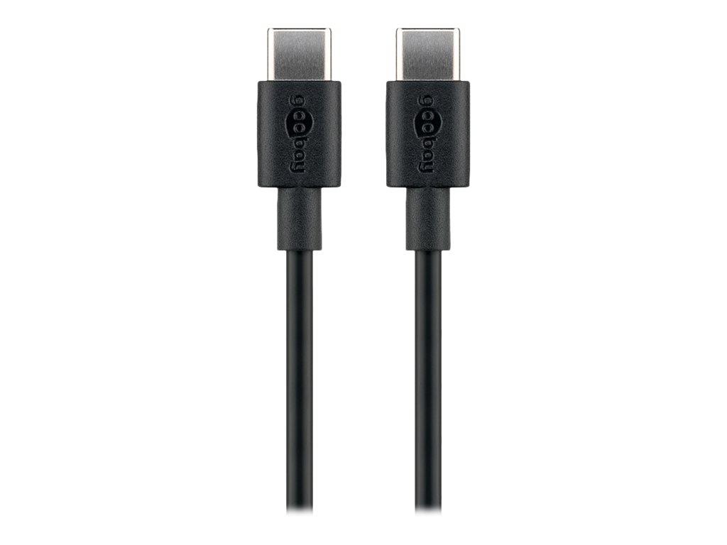 Image WENTRONIC Goobay USB-C? Lade- und Synchronisationskabel, 1 m, Schwarz (66318)