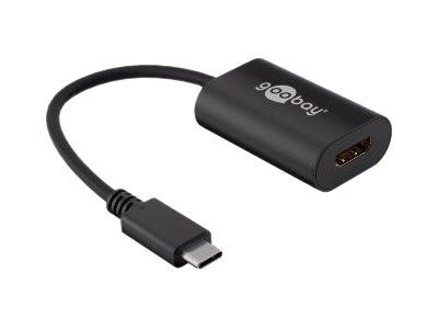 Image WENTRONIC Goobay USB / HDMI Adapter [1x USB-C Stecker - 1x HDMI-Buchse] Schwarz