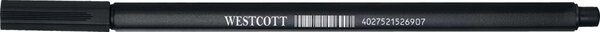 Image Westcott Fineliner 0,4 mm, schwarz mit metallgefasste Schreibspitze