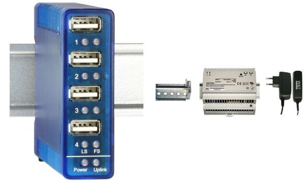 Image W&T USB 2.0 Hub für industrielle An wendungen, 4 Port (11130232)