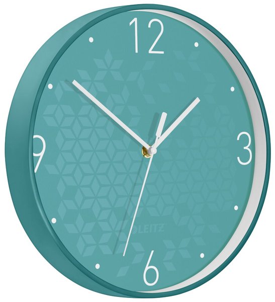 Image Wanduhr WOW, Ø 30 cm, eisblau, Quartzlaufwerk, Glasfront, gut