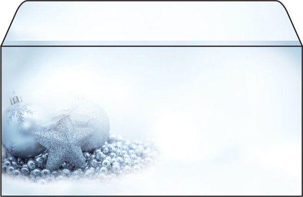 Image Weihnachts-Umschlag Blue Mystery DL, 90g, gummiert,