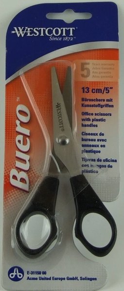 Image Westcott Büroschere 13cm Edelstahl, ergonom. Kunststoffgriff