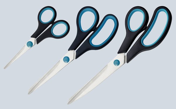 Image Westcott Easy Grip Schere Set bestehend aus je 1 x 13,0/21,0/25,0cm
