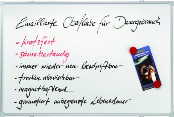 Image Whiteboard Schreibtafel 100x150cm emalliert, magnethaftend