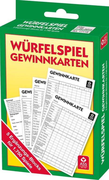 Image Würfelspiel Gewinnkarten- Blöcke, Nr: 22517119
