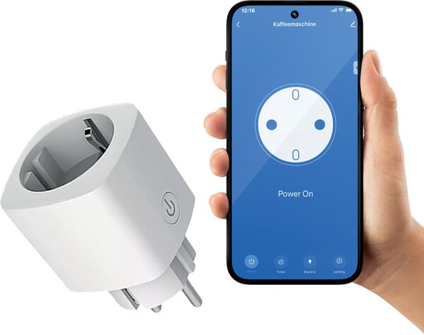 Image Smart WLAN Steckdose Innen Weiß 1er Zugriff per WLAN und App von überall