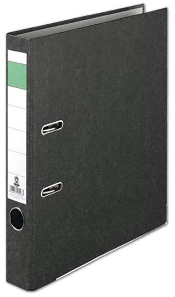 Image Ordner Wolkenmarmor A4, RB 50mm schwarz, Blauer Engel, Economy