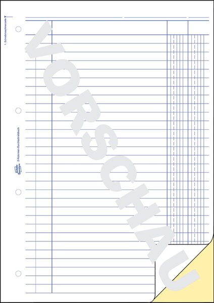 Image AVERY Zweckform Formularbuch "2-Kolonnen-Durchschreibbuch