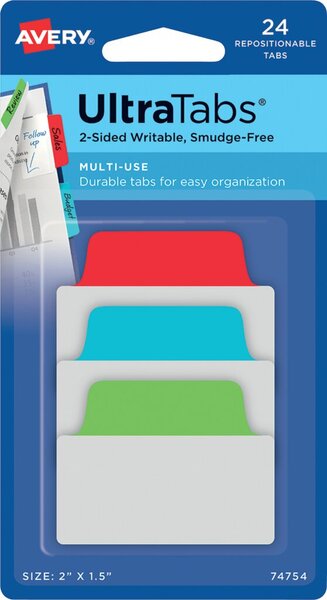 Image AVERY Zweckform Haftstreifen UltraTabs Klassik, 50,8 x 38 mm