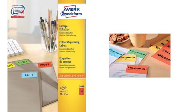 Image ZWECKFORM AVERY Universal-Etiketten, 210 x 297 mm, blau ohne Rand (3471)