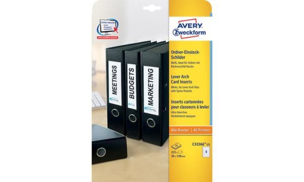 Image ZWECKFORM AVERY Zweckform Ordnerrücken-Einsteckschilder, 50 x 146 mm Inhalt: 12