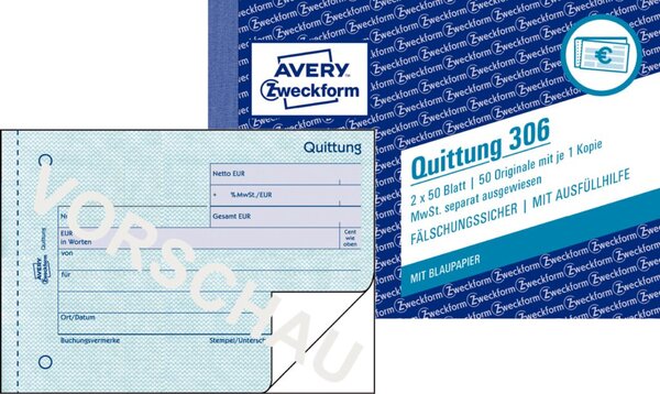 Image ZWECKFORM Avery 306 Ticket (306)