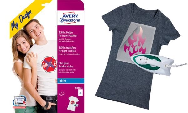 Image ZWECKFORM Tintenstrahl Textilfolie Avery-Zweckform My Design T-Shirt Folien MD1