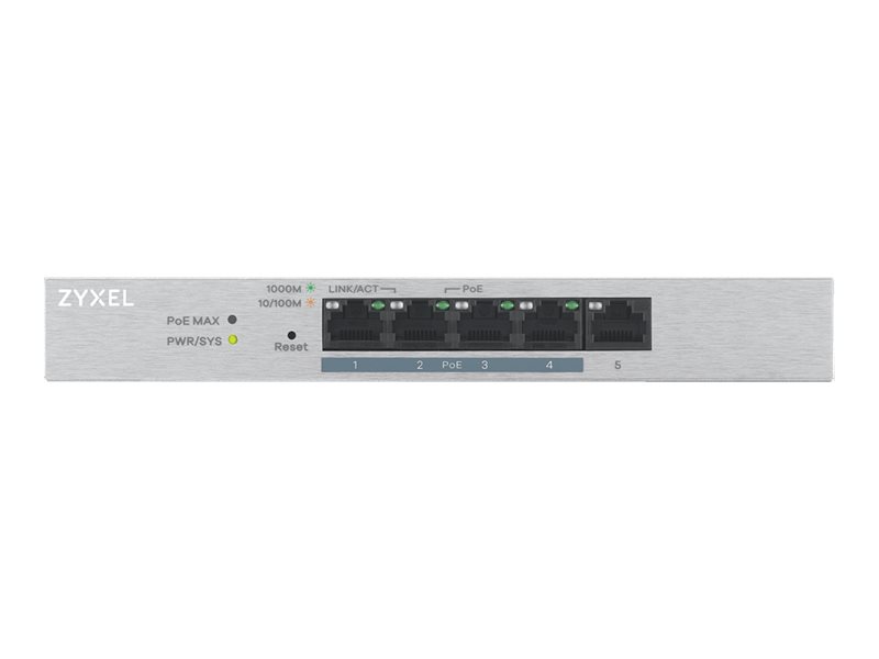 Image ZYXEL GS1200-5HP V2 5 Port Gigabit PoE+ Switch 1 Gbps Power over Ethernet Manag