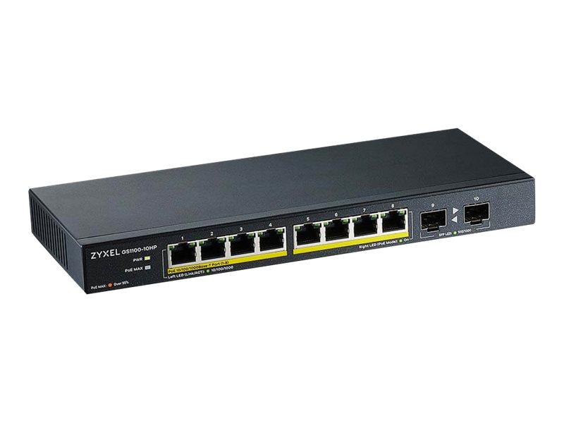 Image ZYXEL Switch 10x GE GS1100-10HP v2            PoE+