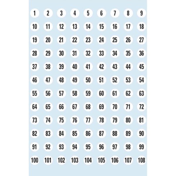 Image Zahlen 8mm 1-540 Papier ws sw 5Bl 1Pack