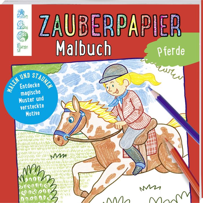 Image Zauberpapier Malbuch Pferde, Nr: 8452