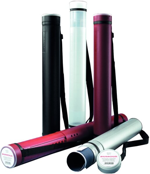 Image Zeichenrollen-Köcher rot aus PE, 100% recy., Schraubdeckel