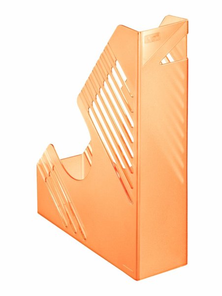 Image Zeitschriftenbox, orange transparent, für ca. 700 Blatt, A4 und A4