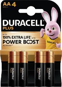 Image DURACELL 1x4 Plus Power Boost Mignon MN1500 AA LR6 1,5V