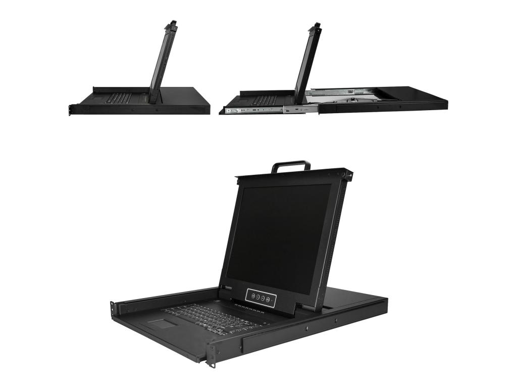 Image STARTECH.COM 1HE 8 Port Rackmontage VGA KVM Konsole für Server Racks - LCD KVM 