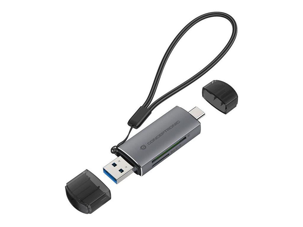 Image CONCEPTRONIC Card reader USB-C/USB-A Micro SD/TF sw