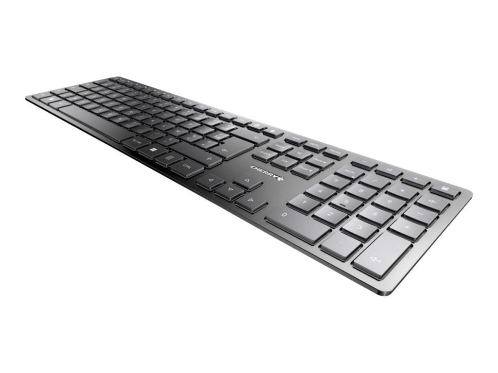 Image CHERRY TAS KW 9100 SLIM Wireless FR-Layout schwarz/silber