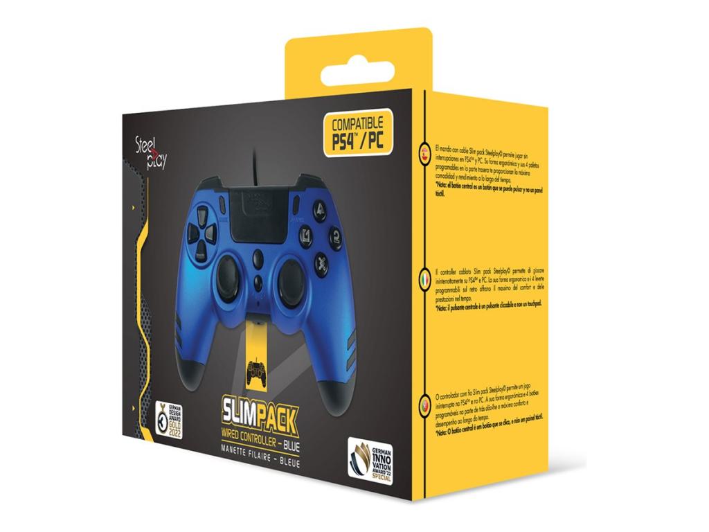 Image STEELPLAY Slim Pack Wired Controller Sapphire Blue Multi
