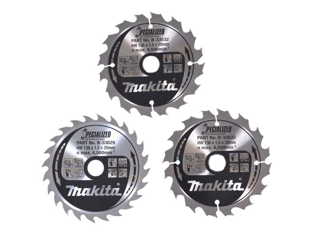 Image MAKITA Sägebl.-Set B-33897 136x20x16Z+24Z | B-33897 (B-33897)