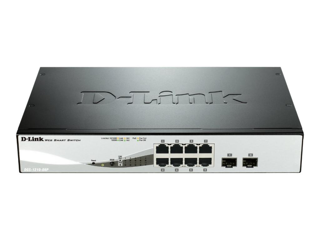 Image D-LINK 8-Port Layer2 PoE Smart Managed Gigabit Switchdlink|green 3.0, 8x 10/100