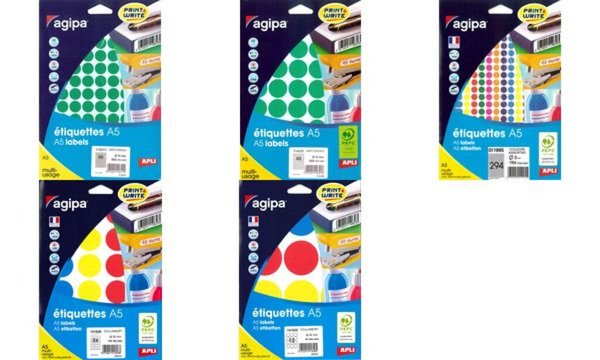Image agipa Markierungspunkte, Durchmesse r: 24 mm, rund, farbig (66000267)