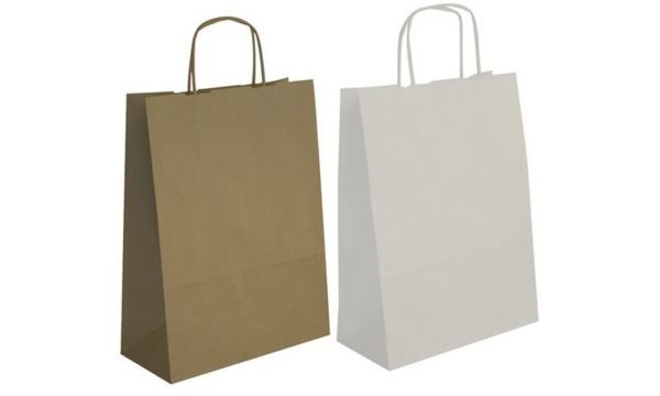 Image agipa Papiertragetasche - aus Kraft papier, mittel, weiß (66000283)