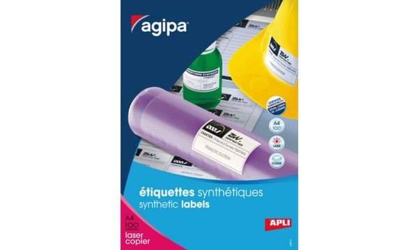 Image agipa Wetterfeste Folien-Etiketten, 210 x 297 mm, weiß (66000249)