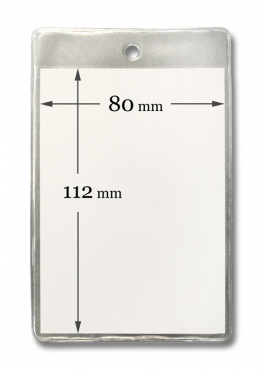 Image Ausweishülle Ausweishüllen Namensschilder mit Langloch 80 x 112 mm - 100 Stück