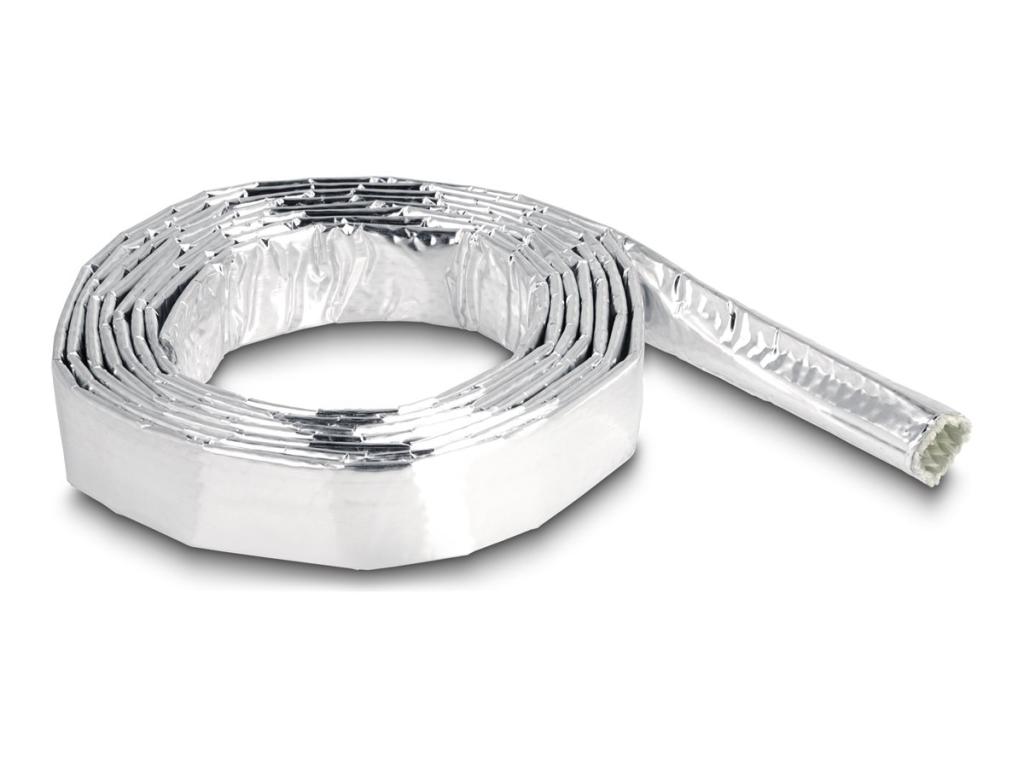Image DELOCK Kabelschlauch aus Glasfasergeflecht und Alu 2m x 10mm