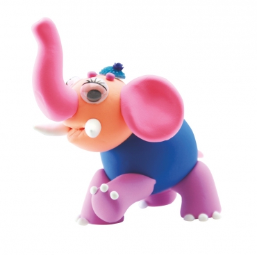 Image Super Dough Knetfigur Knete Modelliermasse Baby Elephant Blue