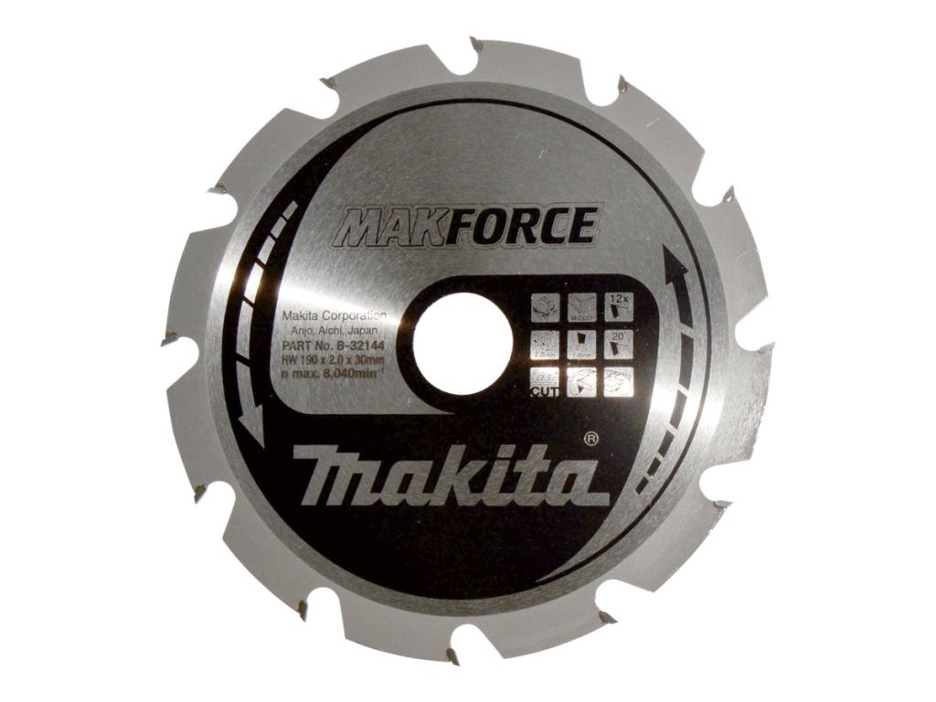Image MAKITA MAKFORCE Kreissägeblatt 190x30x12Z B-32144 Durchmesser: 190 mm Dicke:1.4