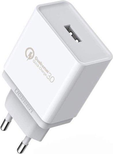 Image UGREEN 10133 Ladegerät für Mobilgeräte Smartphone Weiß USB Schnellladung Indoor