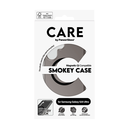 Image PANZERGLASS CARE by PanzerGlass Flagship Case Smokey w. Black QI Compatible Gal