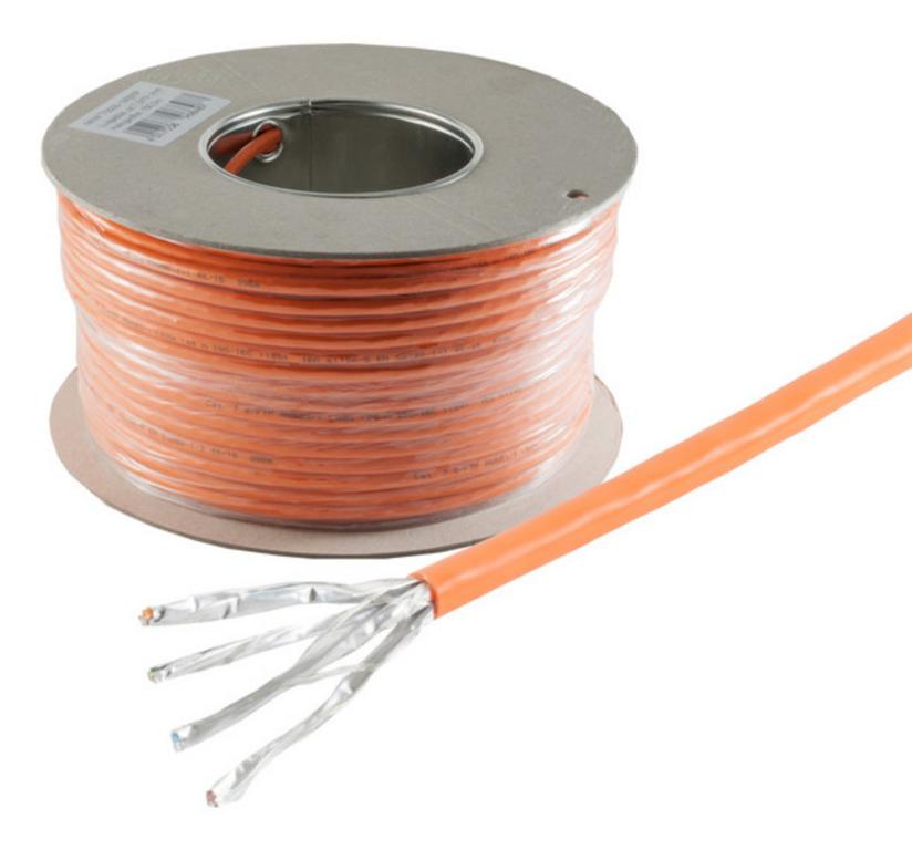 Image S-CONN VerlegekabelCat.7 Rohkabel S/FTP PIMF Bandbreite 600 MHz 100,0m (08-8103