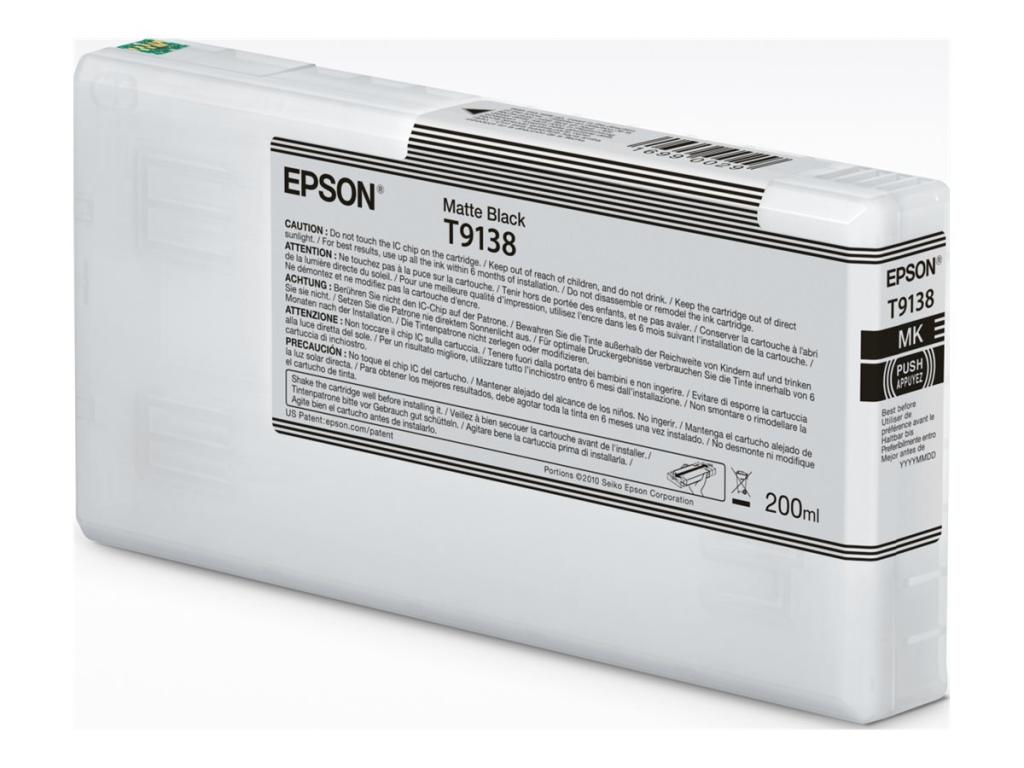 Image EPSON T9138 Matte Black Ink Cartridge 200ml