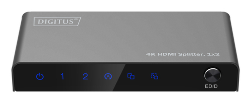 Image DIGITUS HDMI Splitter 1x2 4K/60Hz HDCP 2.3 EDID Control
