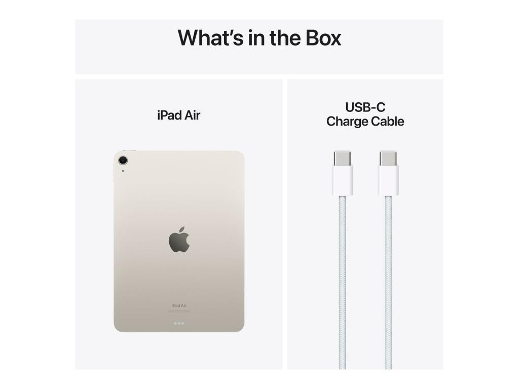 Image Apple iPad Air 5G 6.Gen (2024) 27,9 cm (11,0 Zoll) 1 TB polarstern