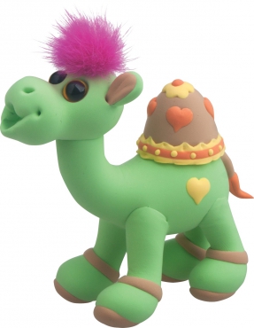 Image Super Dough Knetfigur Knete Modelliermasse Desert Ship Green