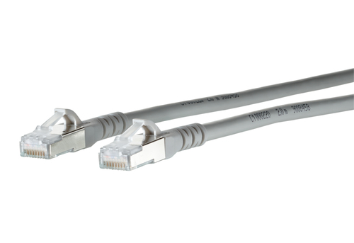 Image METZ CONNECT BTR Patchkabel RJ45 Cat.6A 1308457533-E AWG26 S/FTP LSOH 7,5m grau