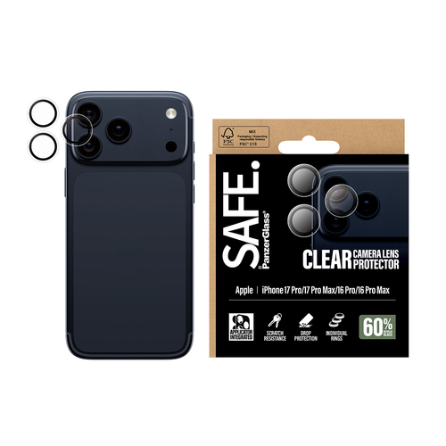 Image PANZERGLASS SAFE. by PanzerGlass Camera Lens Protector Transparent iPhone 17 Pr